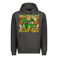 Charcoal Heather St. Patrick's Day gnomies truck tumbler Premium Hoodie - Neo Western