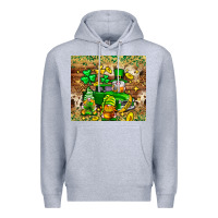 Heather Grey St. Patrick's Day gnomies truck tumbler Premium Hoodie - Neo Western