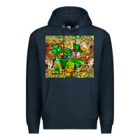 Navy St. Patrick's Day gnomies truck tumbler Premium Hoodie - Neo Western