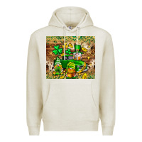 Oatmeal Heather St. Patrick's Day gnomies truck tumbler Premium Hoodie - Neo Western