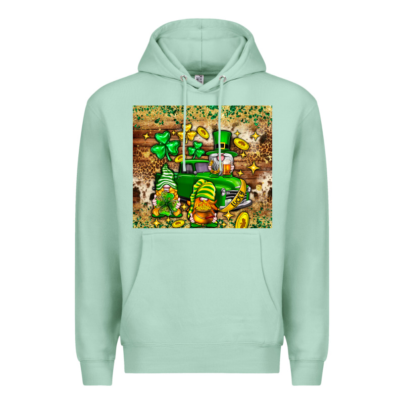 St. Patrick's Day Gnomies Truck Tumbler Premium Hoodie by Neo Western | Teevron