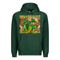 Sports Green St. Patrick's Day gnomies truck tumbler Premium Hoodie - Neo Western