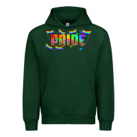 Forest Green lgbtq pride  libbey glass Urban Hoodie - HRA Design Shop