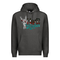 Charcoal Heather hair hustler2 Premium Hoodie - SublimationCraftShop
