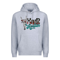 Heather Grey hair hustler2 Premium Hoodie - SublimationCraftShop