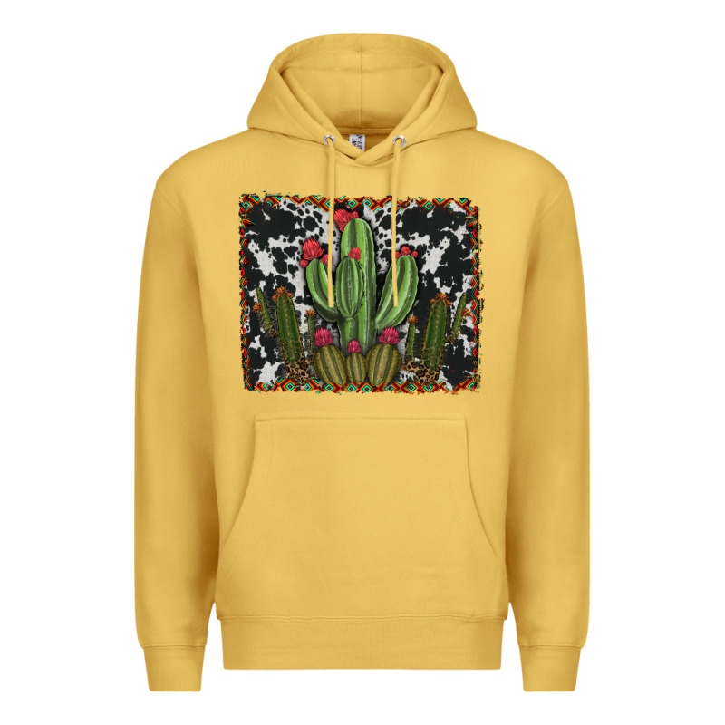 Aztec Cowhide Cacti Premium Hoodie by RanaPortraitStore | Teevron