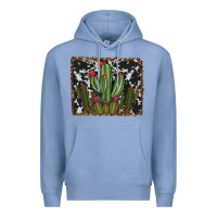 Colony Blue aztec cowhide cacti Premium Hoodie - RanaPortraitStore