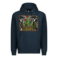 Navy aztec cowhide cacti Premium Hoodie - RanaPortraitStore