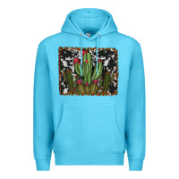 Ocean Blue aztec cowhide cacti Premium Hoodie - RanaPortraitStore