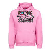 Fuchsia Pink Racing Is My Favorite Season Urban Hoodie - CowhideDigitalArt