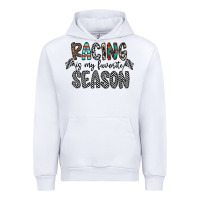 White Racing Is My Favorite Season Urban Hoodie - CowhideDigitalArt