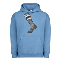 Pigment Pebble Blue black sock fa element Urban Hoodie - FaDigitalArtStudio