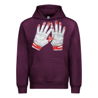 Mauve Wine batting gloves Urban Hoodie - FaDigitalArtStudio
