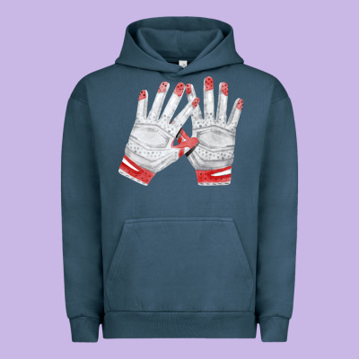 Batting Gloves Urban Hoodie Designed By Fadigitalartstudio