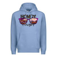 Colony Blue howdy cowgirl Premium Hoodie - SublimationCraftShop