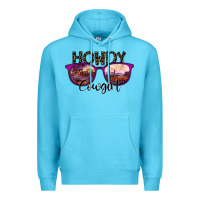 Ocean Blue howdy cowgirl Premium Hoodie - SublimationCraftShop