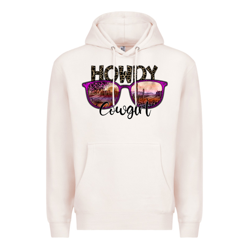 Howdy Cowgirl Premium Hoodie by SublimationCraftShop | Teevron