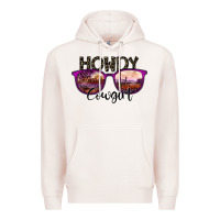 Pale Pink howdy cowgirl Premium Hoodie - SublimationCraftShop