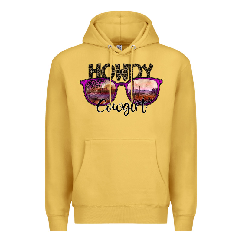 Howdy Cowgirl Premium Hoodie by SublimationCraftShop | Teevron