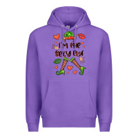 Purple im the sexy elf Premium Hoodie - FaDigitalArtStudio