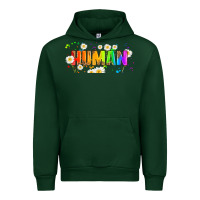 Forest Green lgbtq human  libbey glass Urban Hoodie - HRA Design Shop