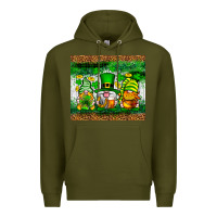 Army Green St. Patrick's Day gnomies tumbler St. Patricks Day Premium Hoodie - Neo Western