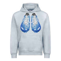 Heather Grey blue cleats fa element Urban Hoodie - FaDigitalArtStudio