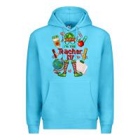 Ocean Blue im the teacher elf Premium Hoodie - FaDigitalArtStudio