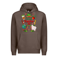 Coffee im the teacher elf Premium Hoodie - FaDigitalArtStudio