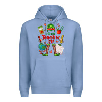 Colony Blue im the teacher elf Premium Hoodie - FaDigitalArtStudio