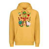 Mustard im the teacher elf Premium Hoodie - FaDigitalArtStudio