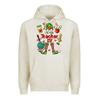 Oatmeal Heather im the teacher elf Premium Hoodie - FaDigitalArtStudio