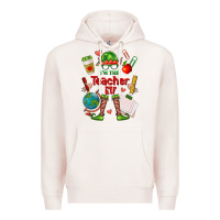 Pale Pink im the teacher elf Premium Hoodie - FaDigitalArtStudio
