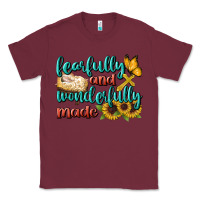 Burgundy Fearfully And Wonderfully Made Classic Tee - BundleAndBundleShop