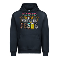 Navy raised on sweet and tea jesus Urban Hoodie - CowhideDigitalArt