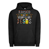 Pigment Black raised on sweet and tea jesus Urban Hoodie - CowhideDigitalArt