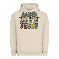 Pigment French Oak raised on sweet and tea jesus Urban Hoodie - CowhideDigitalArt