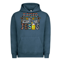 Pigment Midnight Navy raised on sweet and tea jesus Urban Hoodie - CowhideDigitalArt