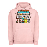 Pigment Salmon raised on sweet and tea jesus Urban Hoodie - CowhideDigitalArt