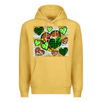 Antique Gold St. Patrick's Day hearts tumbler Premium Hoodie - Neo Western