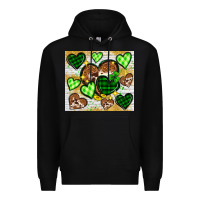 Black St. Patrick's Day hearts tumbler Premium Hoodie - Neo Western