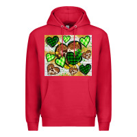 Cardinal St. Patrick's Day hearts tumbler Premium Hoodie - Neo Western