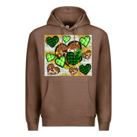 Chestnut St. Patrick's Day hearts tumbler Premium Hoodie - Neo Western