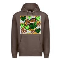 Coffee St. Patrick's Day hearts tumbler Premium Hoodie - Neo Western