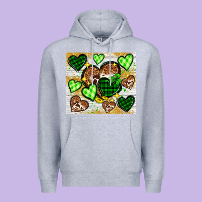 St. Patrick's Day Hearts Tumbler Premium Hoodie Designed By Neo Western