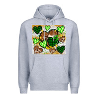 Heather Grey St. Patrick's Day hearts tumbler Premium Hoodie - Neo Western