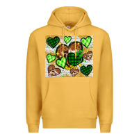 Mustard St. Patrick's Day hearts tumbler Premium Hoodie - Neo Western