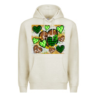 Oatmeal Heather St. Patrick's Day hearts tumbler Premium Hoodie - Neo Western