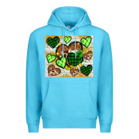 Ocean Blue St. Patrick's Day hearts tumbler Premium Hoodie - Neo Western
