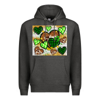 Charcoal Heather St. Patrick's Day hearts tumbler Premium Hoodie - Neo Western